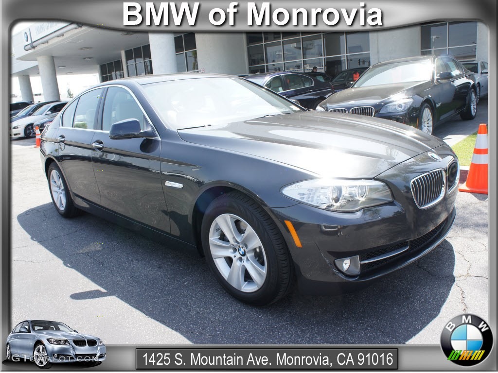 2012 5 Series 528i Sedan - Dark Graphite Metallic II / Oyster/Black photo #1