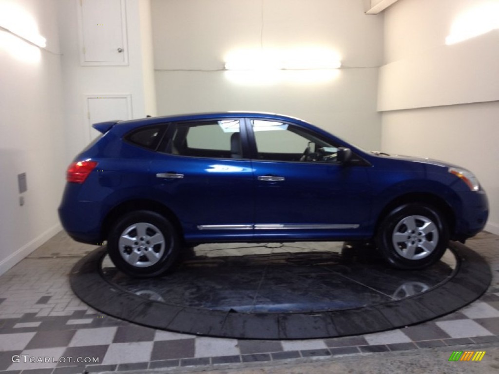 2011 Rogue S AWD - Indigo Blue Metallic / Gray photo #3