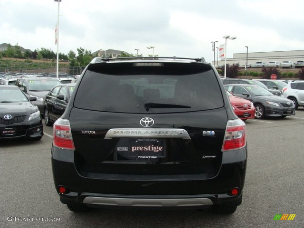 2009 Highlander Hybrid Limited 4WD - Black / Sand Beige photo #5