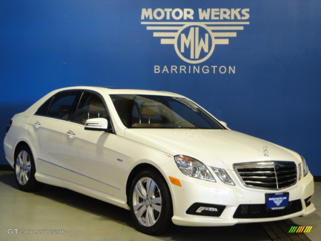 2011 E 350 BlueTEC Sedan - Diamond White Metallic / Natural Beige/Black photo #1