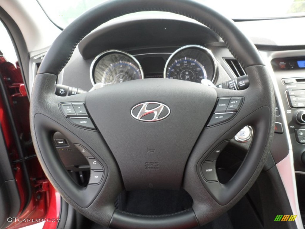 2011 Sonata SE 2.0T - Venetian Red / Black photo #43