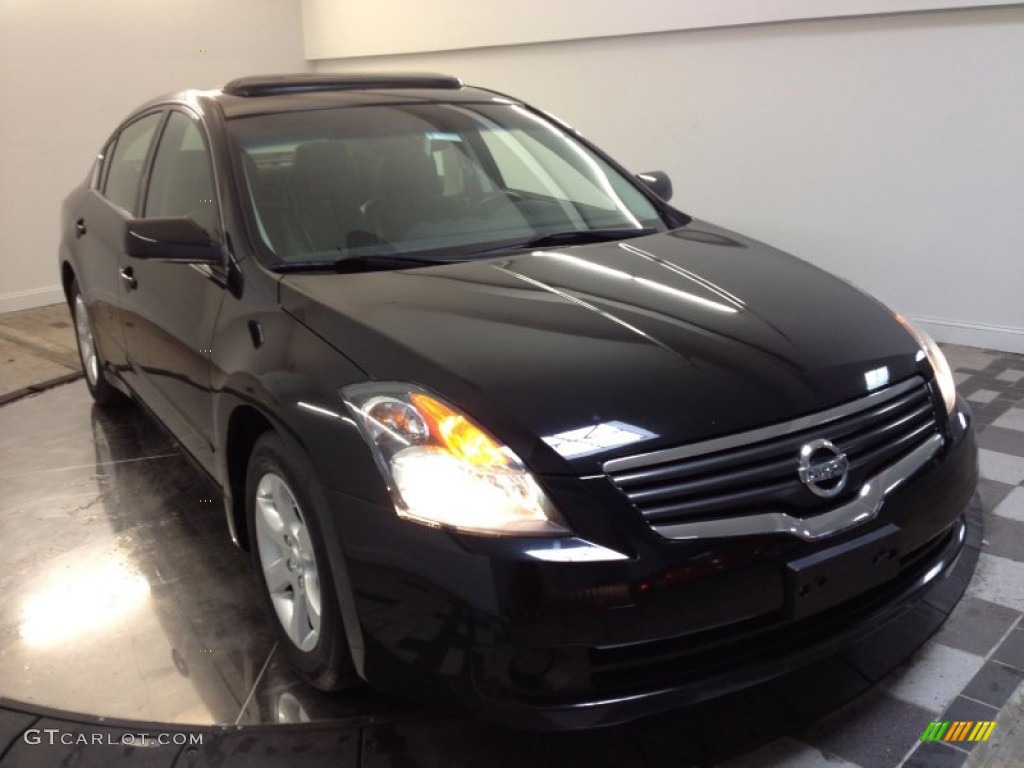 2009 Altima 2.5 SL - Super Black / Charcoal photo #2