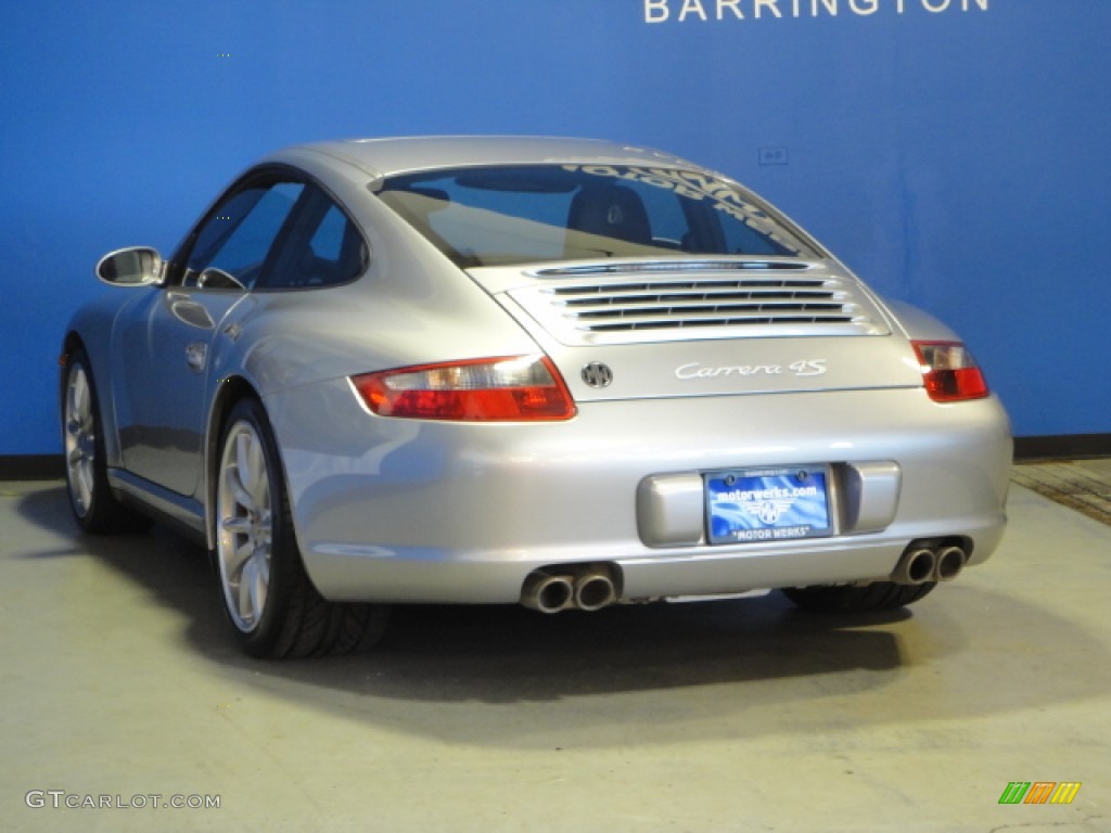 2008 911 Carrera S Coupe - GT Silver Metallic / Cocoa Brown photo #6