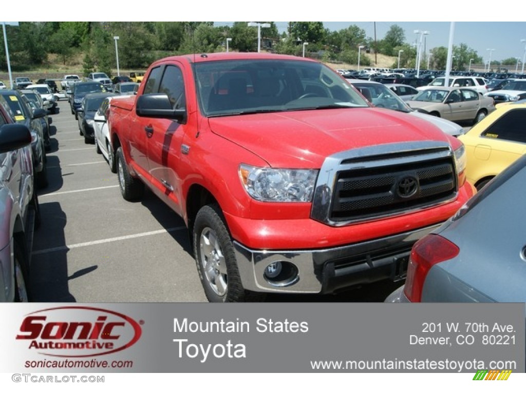 2010 Tundra TRD Double Cab 4x4 - Radiant Red / Sand Beige photo #1