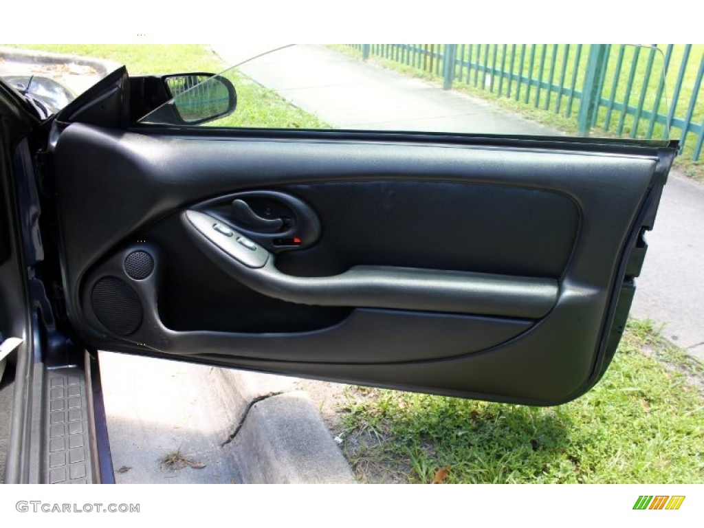 2002 Pontiac Firebird Coupe Ebony Black Door Panel Photo #66532812