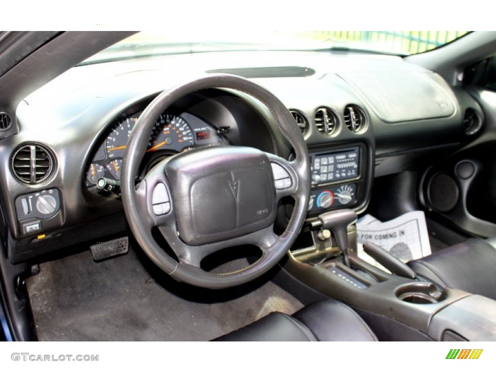 2002 Pontiac Firebird Coupe Ebony Black Dashboard Photo #66532950