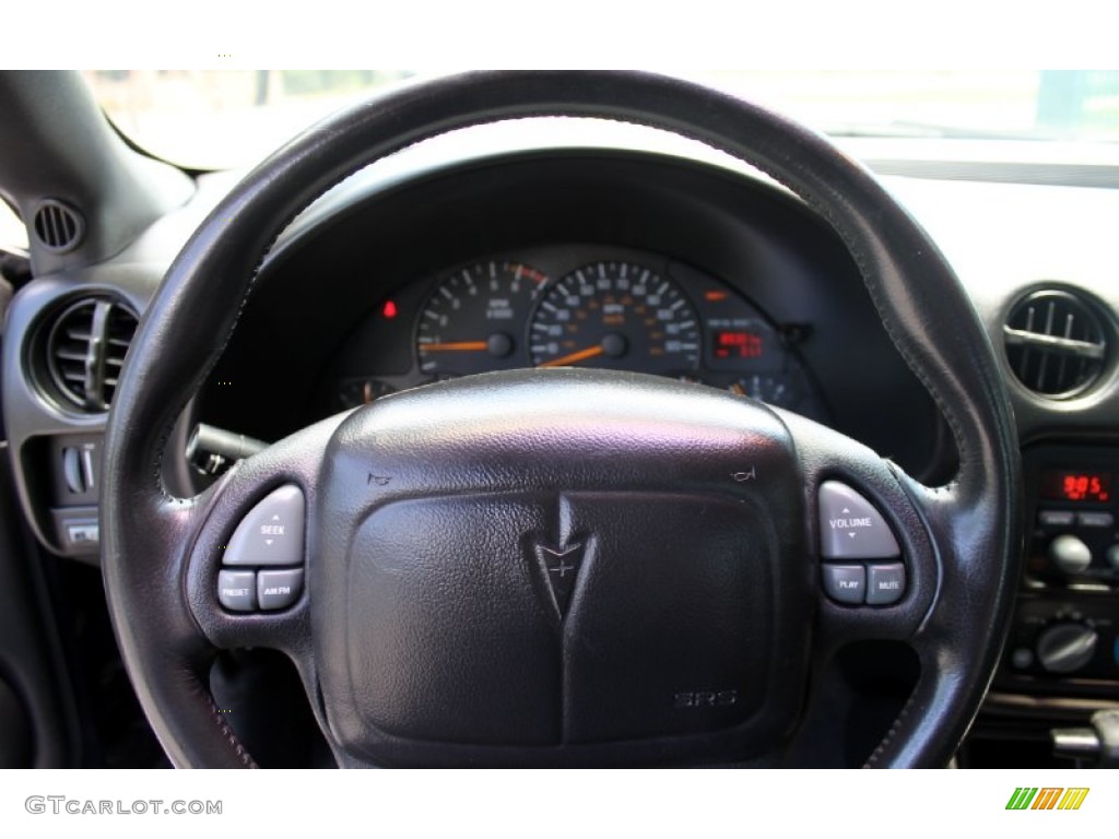 2002 Pontiac Firebird Coupe Ebony Black Steering Wheel Photo #66532980