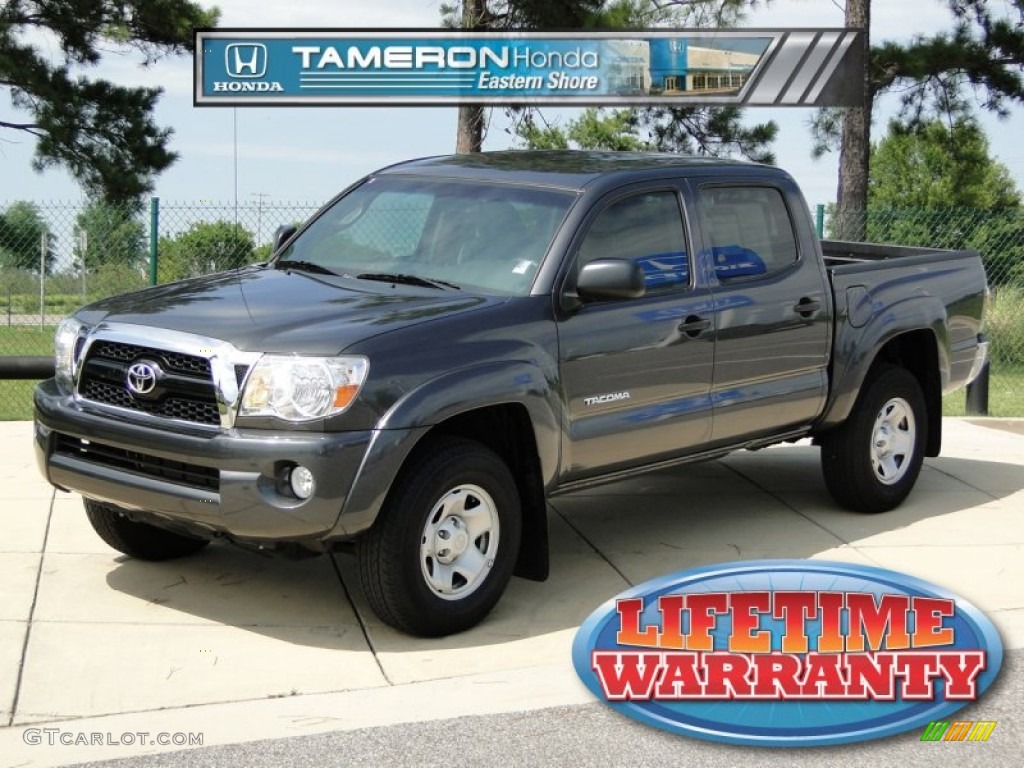 2011 Tacoma V6 PreRunner Double Cab - Magnetic Gray Metallic / Graphite Gray photo #1