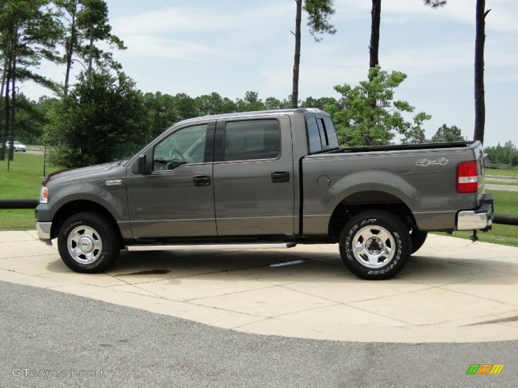 2004 F150 XLT SuperCrew 4x4 - Dark Shadow Grey Metallic / Dark Flint photo #7