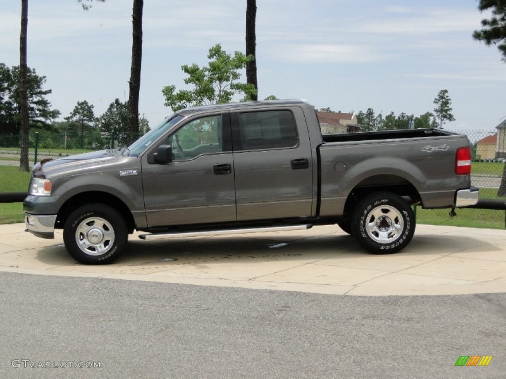 2004 F150 XLT SuperCrew 4x4 - Dark Shadow Grey Metallic / Dark Flint photo #8