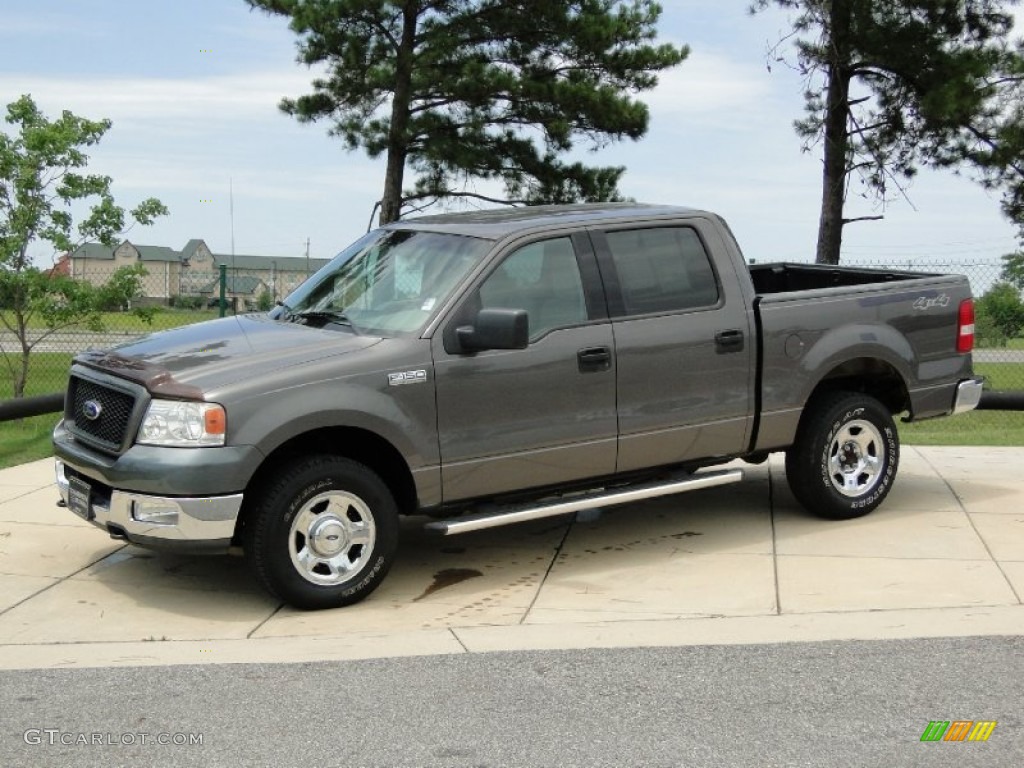 2004 F150 XLT SuperCrew 4x4 - Dark Shadow Grey Metallic / Dark Flint photo #9