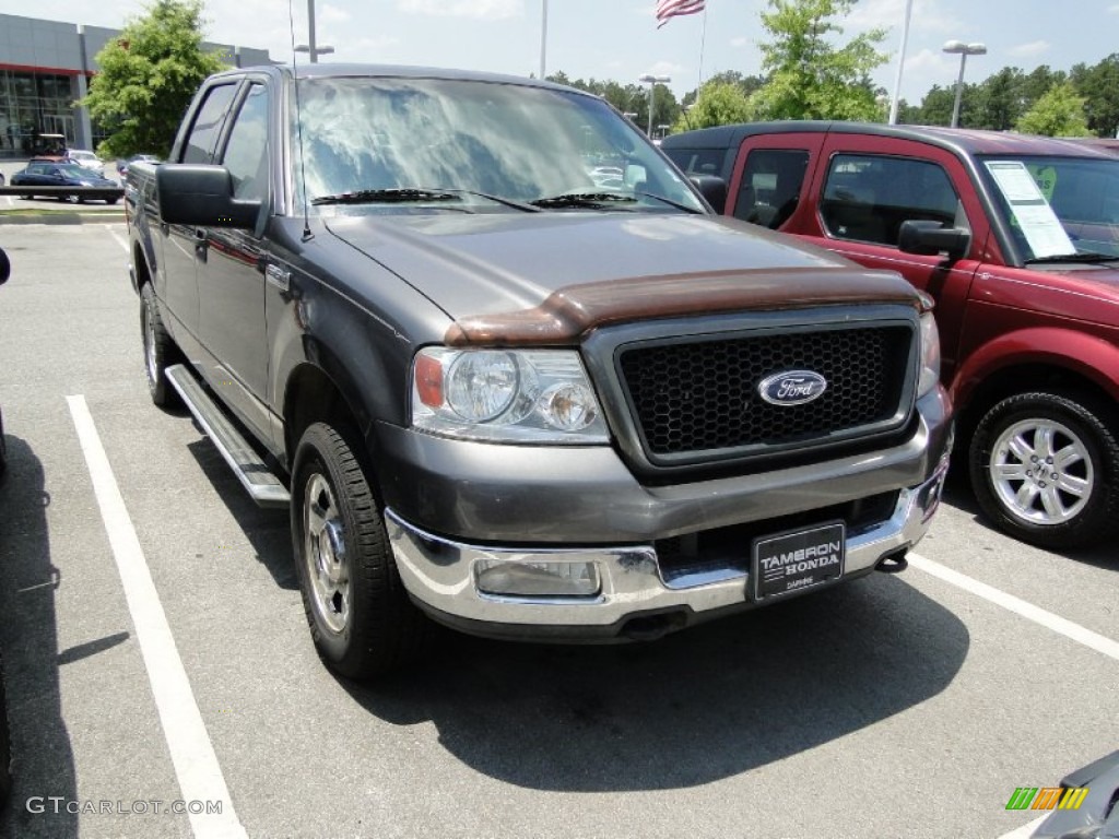 2004 F150 XLT SuperCrew 4x4 - Dark Shadow Grey Metallic / Dark Flint photo #36