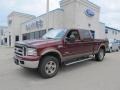 2005 Dark Toreador Red Metallic Ford F250 Super Duty Lariat FX4 Crew Cab 4x4  photo #1