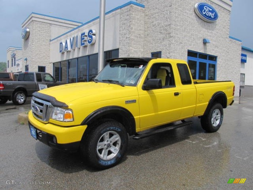 2006 Ranger XLT SuperCab 4x4 - Screaming Yellow / Medium Dark Flint photo #1