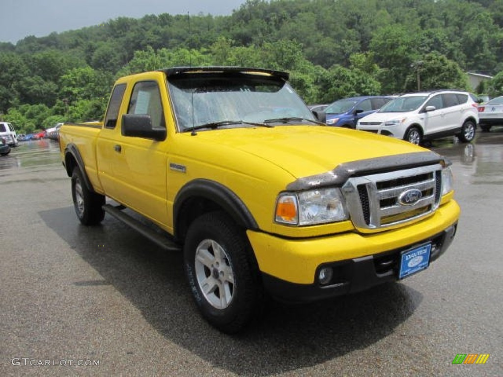 2006 Ranger XLT SuperCab 4x4 - Screaming Yellow / Medium Dark Flint photo #4