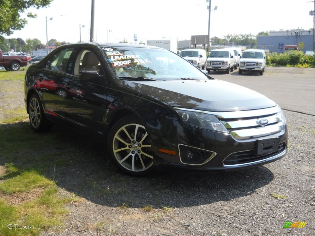 2010 Fusion SEL - Tuxedo Black Metallic / Camel photo #3