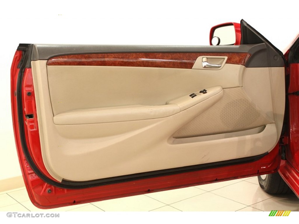 2006 Toyota Solara SLE V6 Convertible Ivory Door Panel Photo #66539973