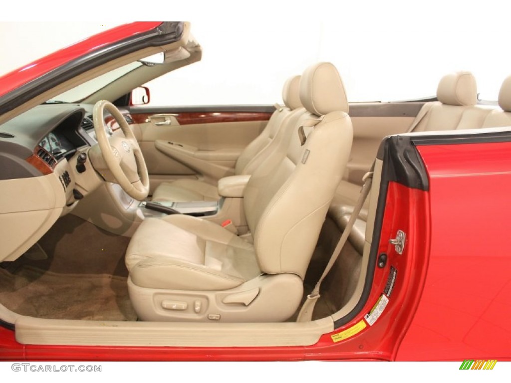 Ivory Interior 2006 Toyota Solara SLE V6 Convertible Photo #66539991