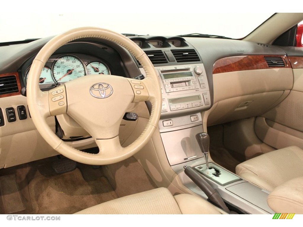 2006 Toyota Solara SLE V6 Convertible Ivory Dashboard Photo #66540003