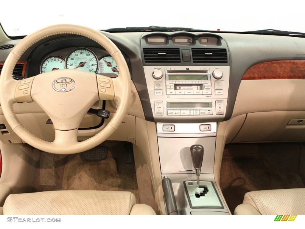 2006 Toyota Solara SLE V6 Convertible Ivory Dashboard Photo #66540090