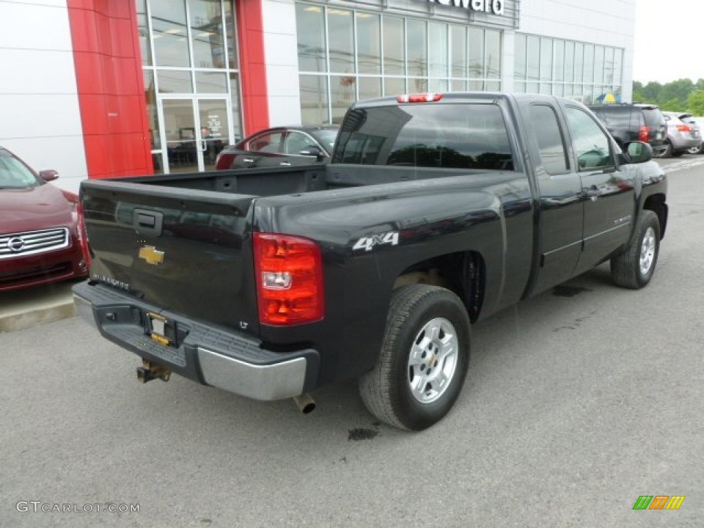 2009 Silverado 1500 LT Extended Cab 4x4 - Black Granite Metallic / Ebony photo #7