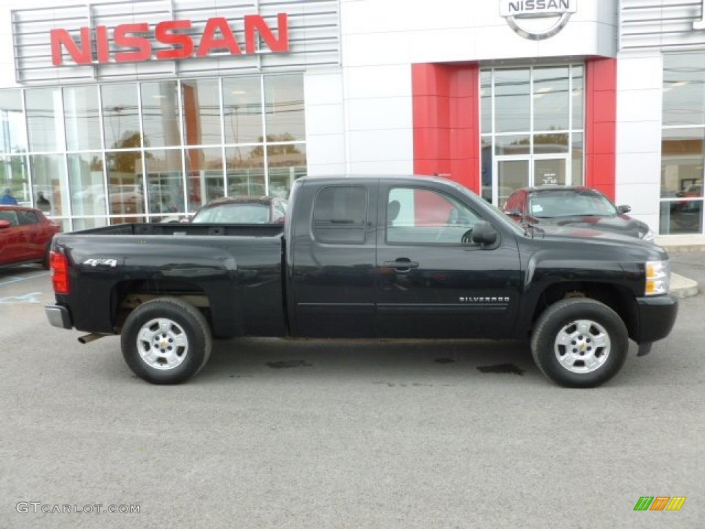 2009 Silverado 1500 LT Extended Cab 4x4 - Black Granite Metallic / Ebony photo #8