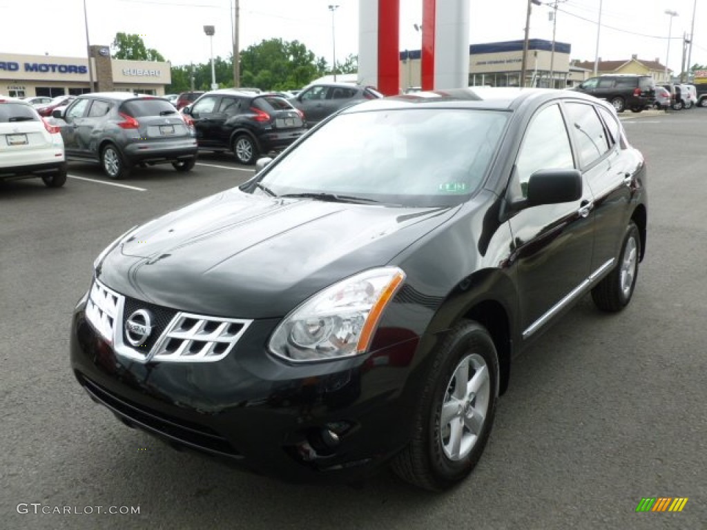 2012 Rogue S Special Edition AWD - Super Black / Gray photo #3