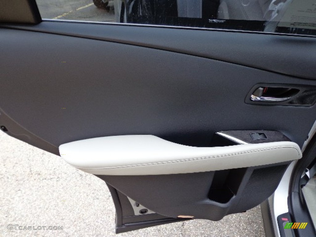 2013 Lexus RX 450h AWD Light Gray/Ebony Birds Eye Maple Door Panel Photo #66541953