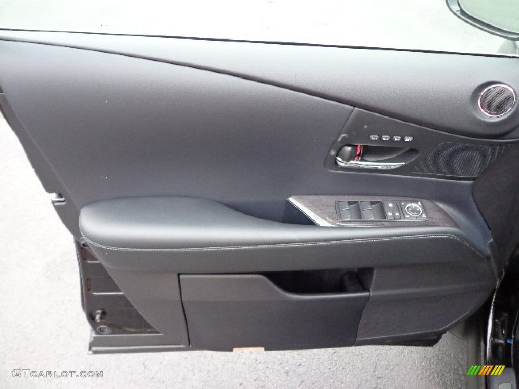 2013 Lexus RX 450h AWD Black/Ebony Birds Eye Maple Door Panel Photo #66542084