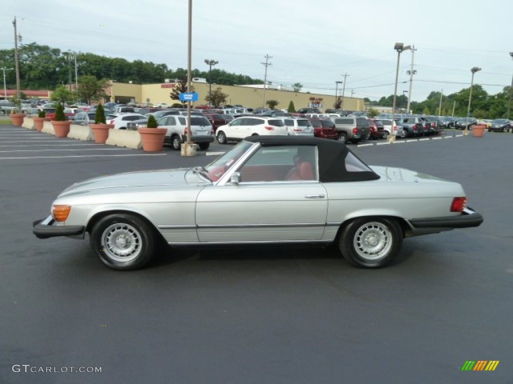 1975 SL Class 450 SL Roadster - Astral Silver Metallic / Red photo #6