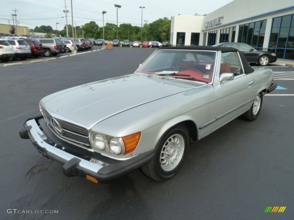 1975 SL Class 450 SL Roadster - Astral Silver Metallic / Red photo #7