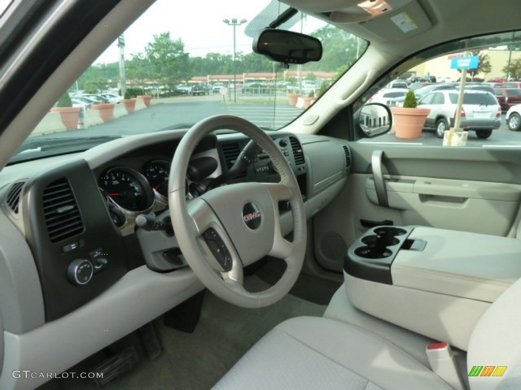 2010 Sierra 1500 SLE Extended Cab 4x4 - Pure Silver Metallic / Dark Titanium/Light Titanium photo #14