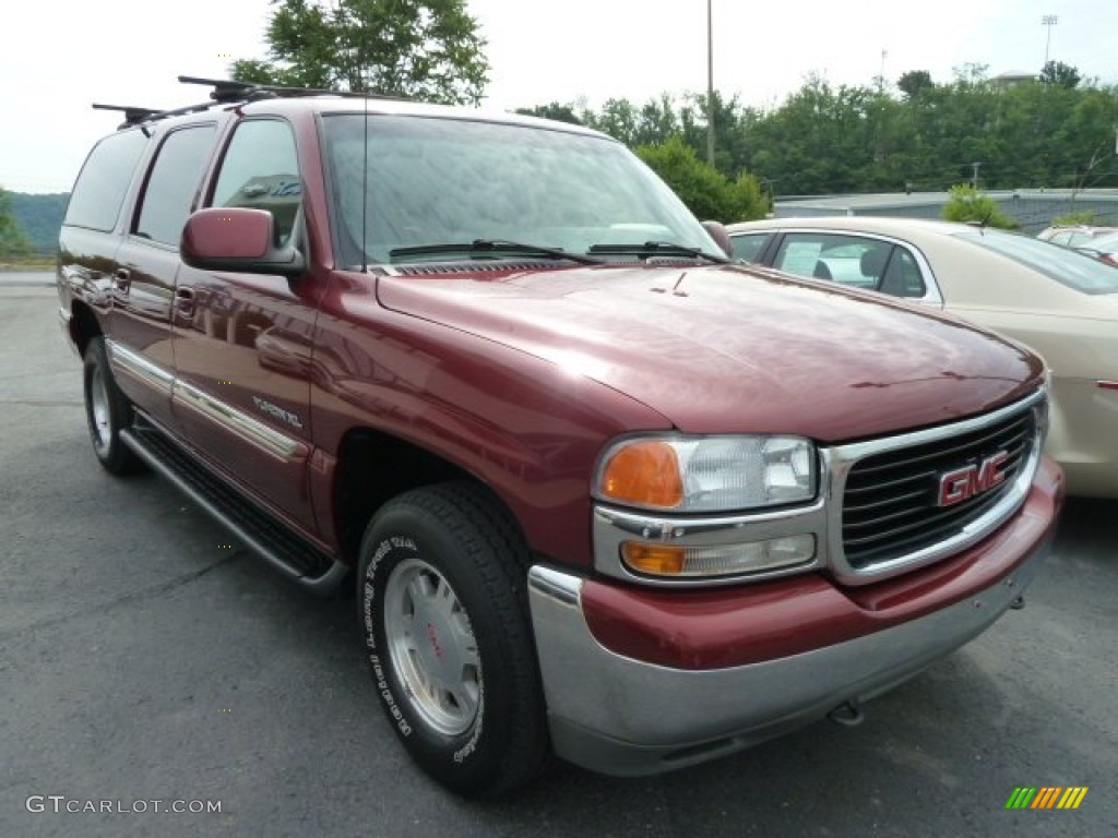 2001 Yukon XL SLT 4x4 - Garnet Red Metallic / Neutral Tan/Shale photo #1