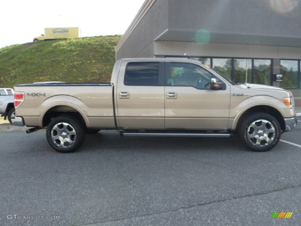 2011 F150 Lariat SuperCrew 4x4 - Golden Bronze Metallic / Pale Adobe photo #2