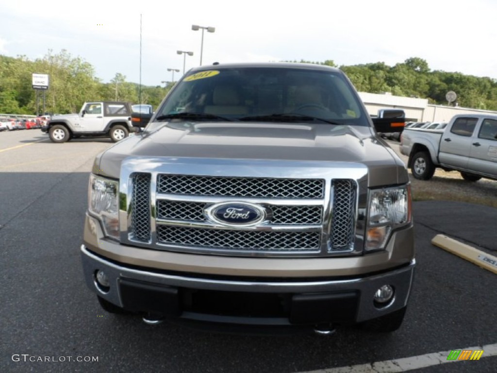 2011 F150 Lariat SuperCrew 4x4 - Golden Bronze Metallic / Pale Adobe photo #5