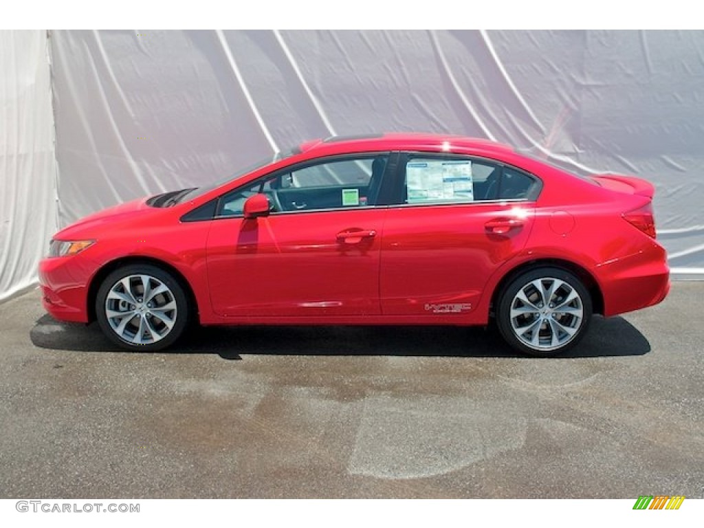 Rallye Red 2012 Honda Civic Si Sedan Exterior Photo #66545424