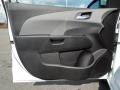 Jet Black/Dark Titanium 2012 Chevrolet Sonic LT Sedan Door Panel