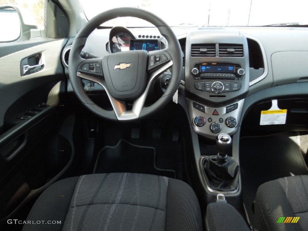 2012 Chevrolet Sonic LT Sedan Jet Black/Dark Titanium Dashboard Photo #66545649