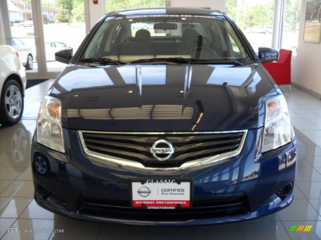 2012 Sentra 2.0 - Blue Onyx / Beige photo #4