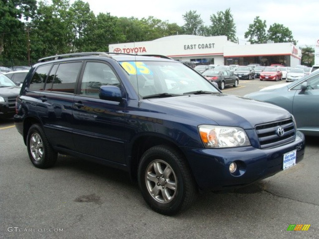 2005 Highlander V6 4WD - Bluestone Metallic / Gray photo #1