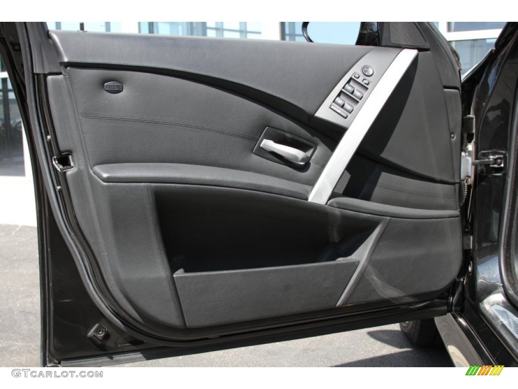 2007 BMW M5 Sedan Black Door Panel Photo #66553225