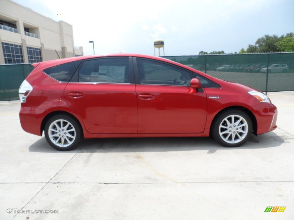 Barcelona Red Metallic 2012 Toyota Prius v Five Hybrid Exterior Photo #66553318