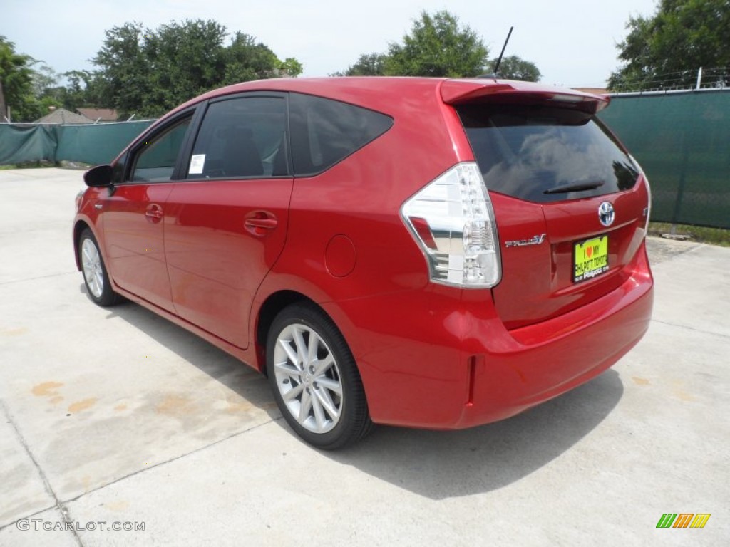 Barcelona Red Metallic 2012 Toyota Prius v Five Hybrid Exterior Photo #66553327