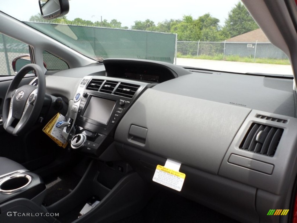 2012 Toyota Prius v Five Hybrid Dark Gray Dashboard Photo #66553369