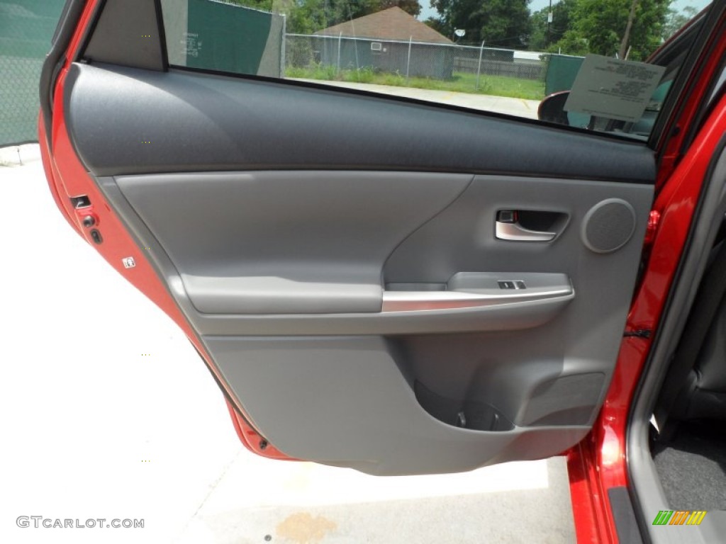 2012 Toyota Prius v Five Hybrid Dark Gray Door Panel Photo #66553375