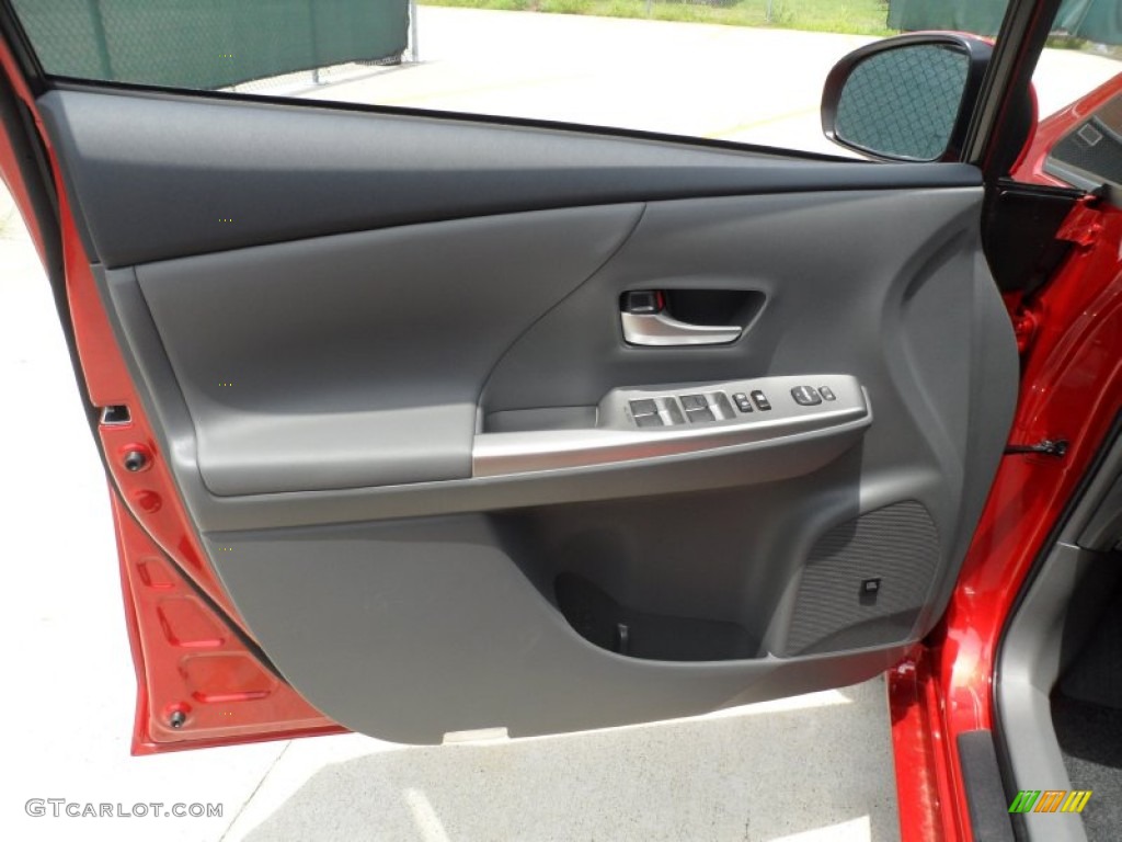 2012 Toyota Prius v Five Hybrid Dark Gray Door Panel Photo #66553381