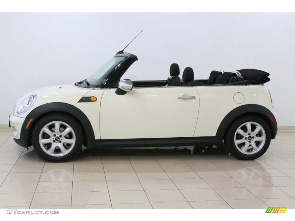 2009 Cooper Convertible - Pepper White / Ray Cream White Leather/Black Cloth photo #4