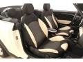 2009 Mini Cooper Ray Cream White Leather/Black Cloth Interior Front Seat Photo