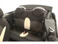 2009 Mini Cooper Ray Cream White Leather/Black Cloth Interior Rear Seat Photo