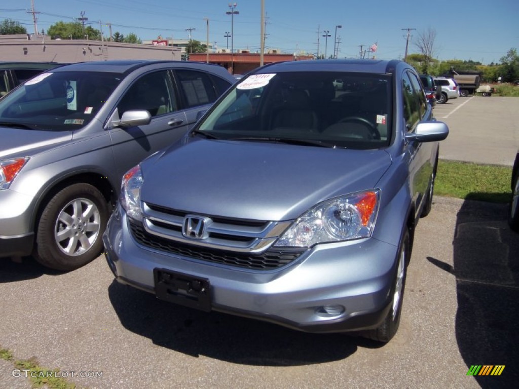 2010 CR-V EX-L - Glacier Blue Metallic / Gray photo #2